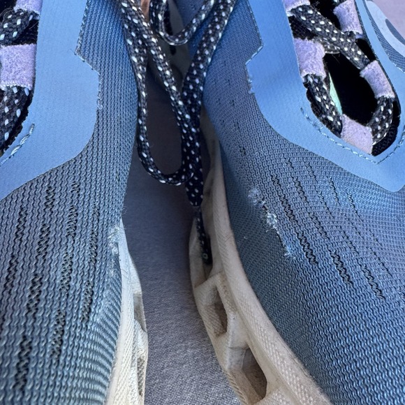 Size 9.5 - On Cloudmonster Shoes Womens Blue Green Running Sneakers Road Cushion - Picture 6 of 13